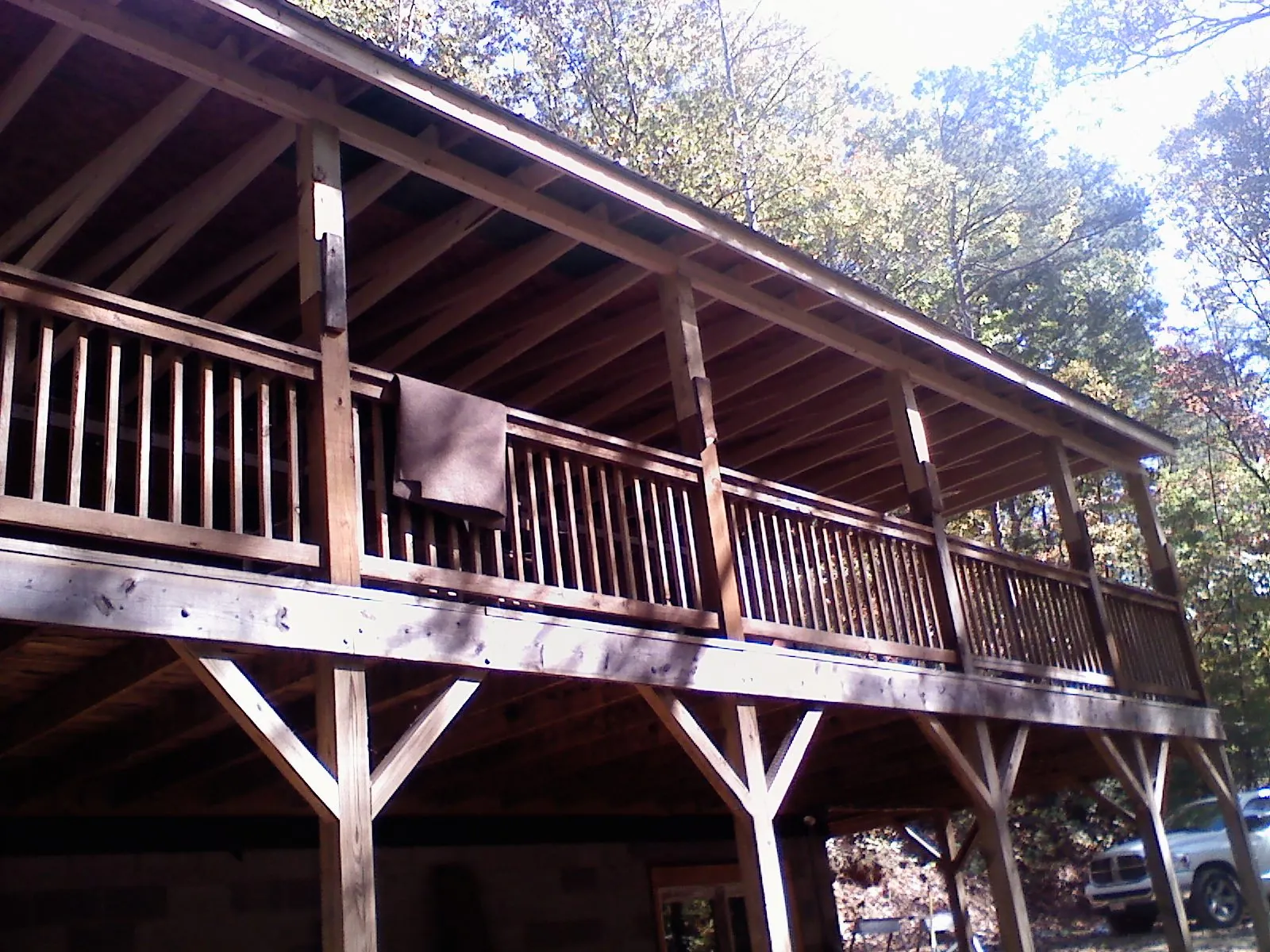 Timber framing under a new elevated porch and deck — Roof Leak Repair in Mount Hermon by Roofing Brothers